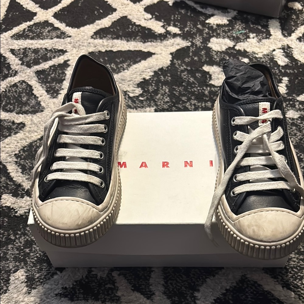 Marni Black and White Men's Sneakers